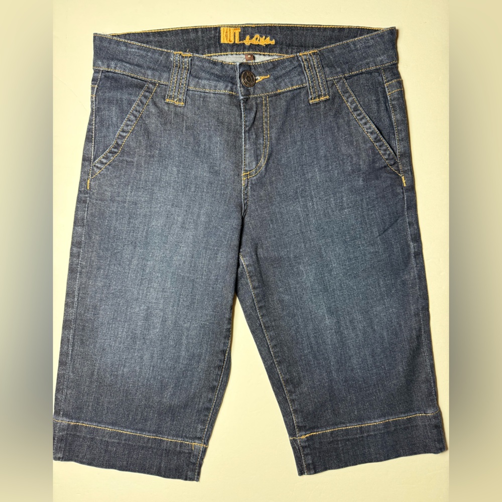 Kut from the Kloth Dark Blue Denim Bermuda shorts Size 6